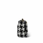 20S Ecru Black & White Tweed Quilted 19 Flap Small Mixed Hardware - Image 4