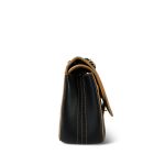 17B Black Calfskin / Tan Suede Wild Stitch Double Flap Jumbo Flap Aged Gold Hardware - Image 4