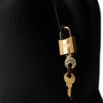 Picotin Lock 18 Black Taurillon Clemence Gold Plated U Stamp - Image 10