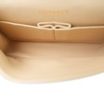 Beige Clair Lambskin Quilted Classic Flap Medium Gold Hardware - Image 14