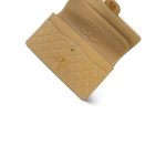 Beige Lambskin Quilted Classic Flap Medium GHW - Image 13