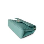 Tiffany Blue Caviar Chevron Quilted Classic Flap Small LGHW - Image 8