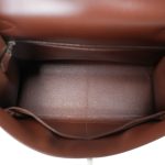 Kelly 28 Brown Box Calfskin Palladium Plated [C] Stamp - Image 11