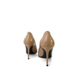 SAINT LAURENT Patent Classic Paris 105 Escarpin Pumps 38 Nude - Image 12