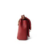 Red Lambskin Quilted Single Flap Chain Leather Link Bag - Image 8