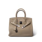 Birkin 30 Trench Togo Palladium Plated U Stamp - Image 14