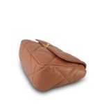 22S Caramel Lambskin Quilted Large 19 Flap MHW - Image 11