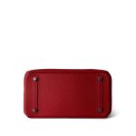 Birkin 30 Verso Rouge Casaque/Rouge H Togo Palladium Plated Y Stamp - Image 10