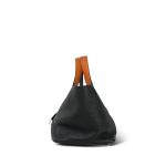 Picotin 22 Black Taurillon Clemence Tan Handles Palladium Plated A Stamp - Image 2