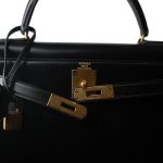 Kelly Sellier 28 Black Box Calfskin Gold Plated (L) Stamp - Image 11