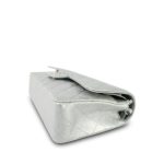 21K Silver Metallic Caviar Quilted Classic Flap Medium Silver Hardware - Image 4