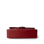 Vintage Red Lambskin Quilted Classic Flap Small Gold Hardware - Image 5