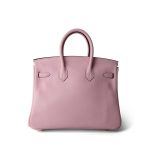 Birkin 25 Rose Sakura Swift Gold Plated X Stamp - Image 4