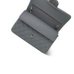 20C Grey Caviar Quilted Jumbo Classic Flap Light Gold Hardware - Image 13