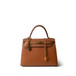 Kelly 28 Sellier Natural Chamonix Gold Plated D Square Stamp - Image 13