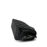 23A Black Lambskin Quilted Mini Crystal Top Handle Light Gold Hardware - Image 8