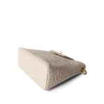Ivory Canvas Camellia Bucket Bag Gold Hardware - Image 6