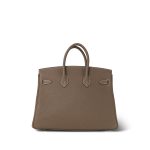 Birkin 25 Etoupe Veau Togo Gold Plated B Stamp - Image 9