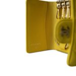 23C Yellow Caviar Quilted Key Holder Wallet Light Gold Hardware - Image 6