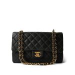 Vintage Green/Grey Lambskin Quilted Classic Flap GHW