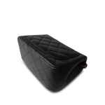 Black Lambskin Quilted Pearl Crush Mini Square Flap Light Gold Hardware - Image 15