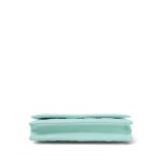 19C Tiffany Blue Caviar Quilted Wallet On Chain WOC Light Gold Hardware - Image 3