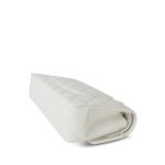 22K White Caviar Quilted Classic Flap Medium Light Gold Hardware - Image 6