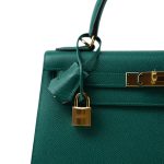 Kelly 28 Malachite Epsom Gold Plated R Square Stamp - Image 3