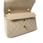 Ivory Lambskin Quilted Classic Flap Small GHW - Image 12