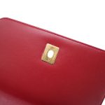 23B Red Caviar Quilted Mini Flap with Handle Flap Aged Gold Hardware - Image 5
