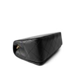 Black Lambskin Quilted CC Full Flap Bag Gold Hardware - Image 8