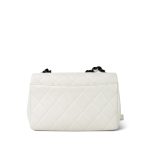 White Caviar Quilted My Everything Flap Black Hardware - Image 7