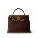Kelly Sellier 28 Havana/ Brown Courchevel Gold Plated [E] Stamp - Image 7