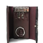 21K Black Caviar Quilted Classic Flap Key Holder Silver Hardware - Image 10