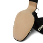 20P Black Lambskin Grosgrain Pearl Cap Toe CC Slingback Pumps Size 39.5 - Image 8