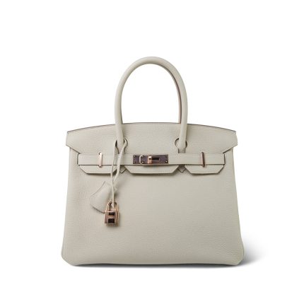 Birkin 30 Craie Togo Rose Gold Plated Y Stamp