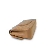 22B Dark Beige Lambskin Quilted Classic Flap Medium Light Gold Hardware - Image 8