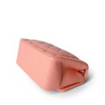 Peach Lambskin Quilted Mini Square Flap LGHW - Image 9