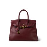 Birkin 30 Rouge H Epsom Gold Plated C Square Stamp - Image 3