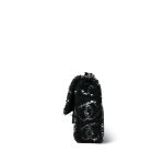 23B Black/Silver Sequins Logo Single Flap Bag - Image 3
