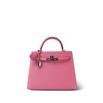 Kelly Sellier 25 Rose Confetti Veau Epsom Palladium Plated X Stamp - Image 8