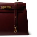 Kelly 28 Rouge Box Calfskin Gold Plated V Stamp - Image 16