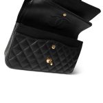 Black Caviar Quilted Classic Flap Medium 24k Gold Hardware - Image 11