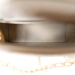 Ivory Canvas Camellia Bucket Bag Gold Hardware - Image 5