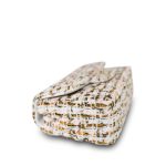 19C White/Orange/Gold Tweed Quilted Mini Rectangular Flap LGHW - Image 12