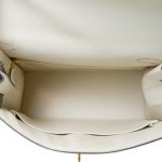 Kelly Sellier 28 Bi-Color Horseshoe (HSS) Craie/Etain Epsom Gold Plated C Stamp - Image 7
