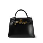 Kelly Sellier 28 Black Box Calfskin Gold Plated (U) Stamp - Image 22