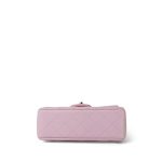 24S Light Pink Lambskin Quilted Mini Rectangular Flap Light Gold Hardware - Image 3