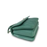23C Green Lambskin Quilted Trendy CC Small Light Gold Hardware - Image 12