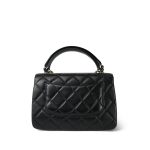 Black Lambskin Quilted Trendy CC Small LGHW - Image 3